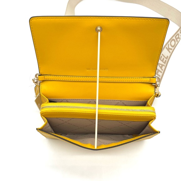 Michael Kors Large Zip Around Wallet Xbody Bag Leather - Picture 7 of 10